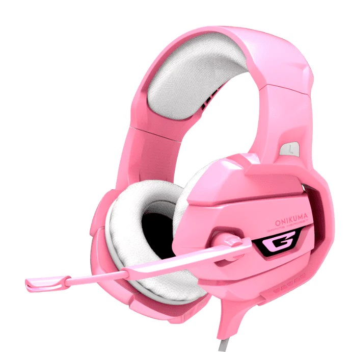 HEADPHONE GAMING ONIKUMA K5 NOICE CANCELING WIRED PINK ORIGINAL